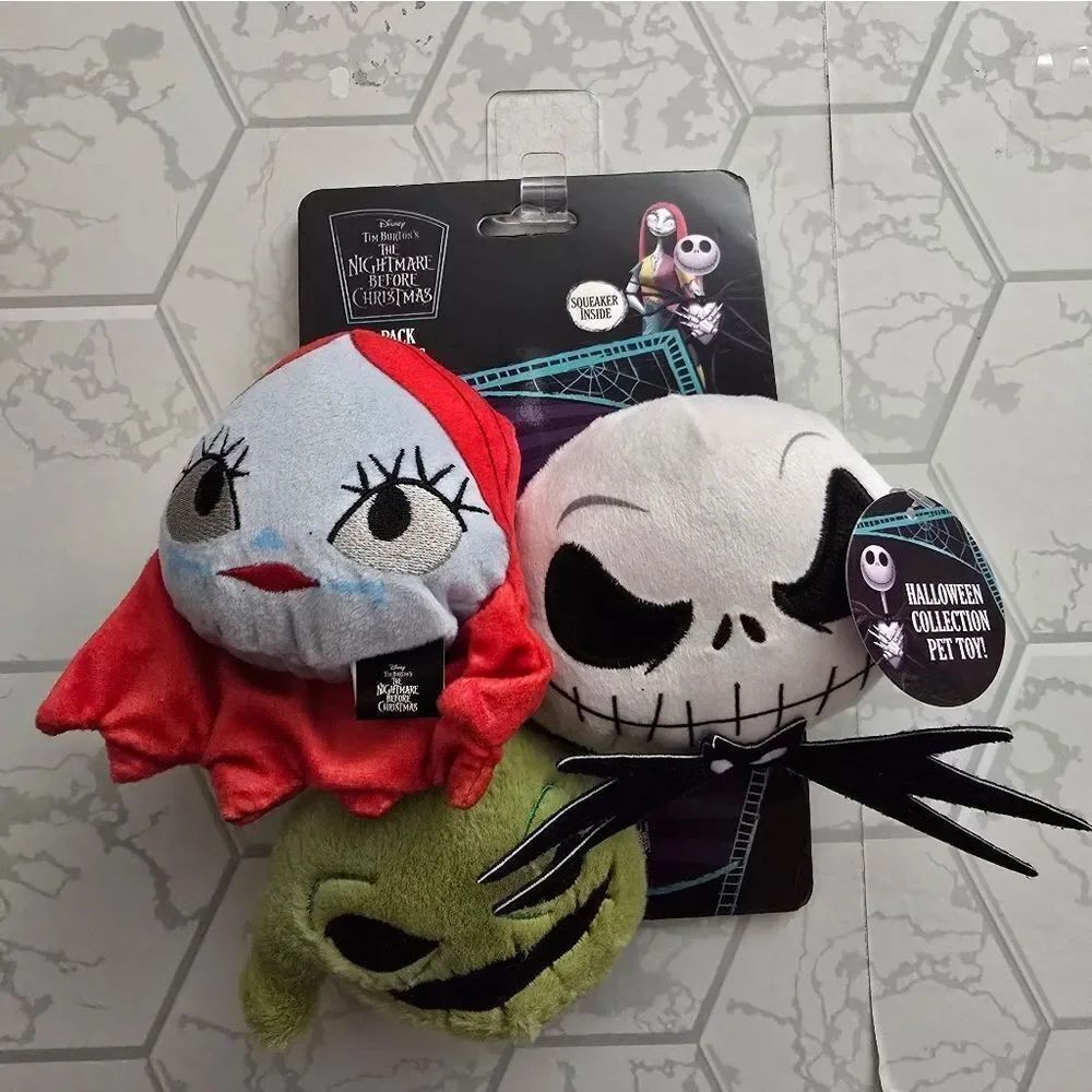 New Disney Nightmare Before Christmas Dog Plush Toy -3ct